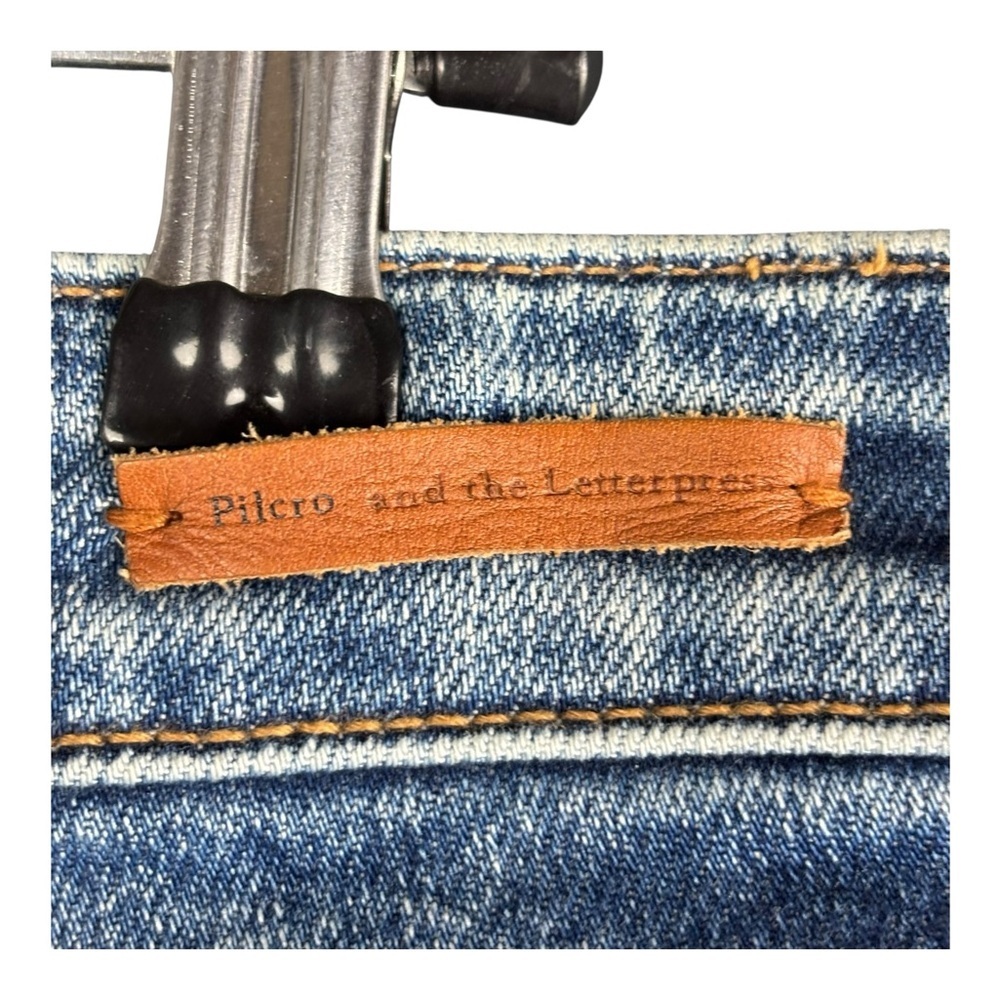 EUC Pilcro and the Letterpress Women’s Mid-rise Distressed Cropped Jeans Sz 26 - Picture 6 of 13